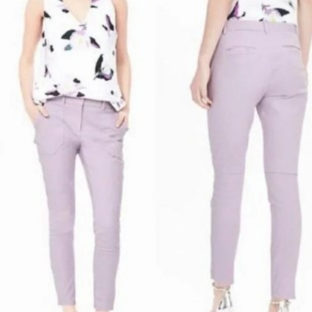 Banana Republic Pants Sloan Mid Rise Slim Ankle Light Purple Utility Size 4